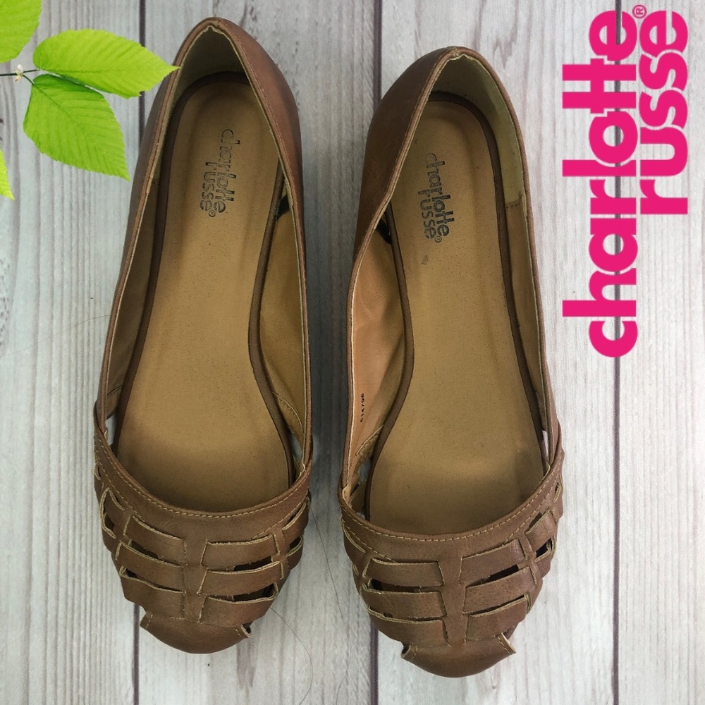 Charlotte Russe Tan Flats Size 8